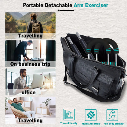 HOTWAVE Adjustable Arm and Chest Trainer for Men - Portable Spring Resistance Equipment for Upper Body Strength Training