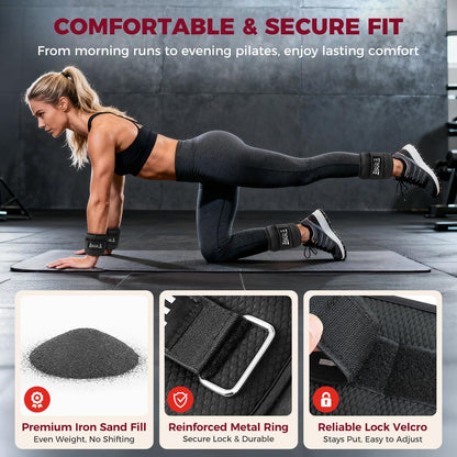 Ankle Wrist Weights for Women & Men, a Pair of 1/2/4/6/8/10 Lbs