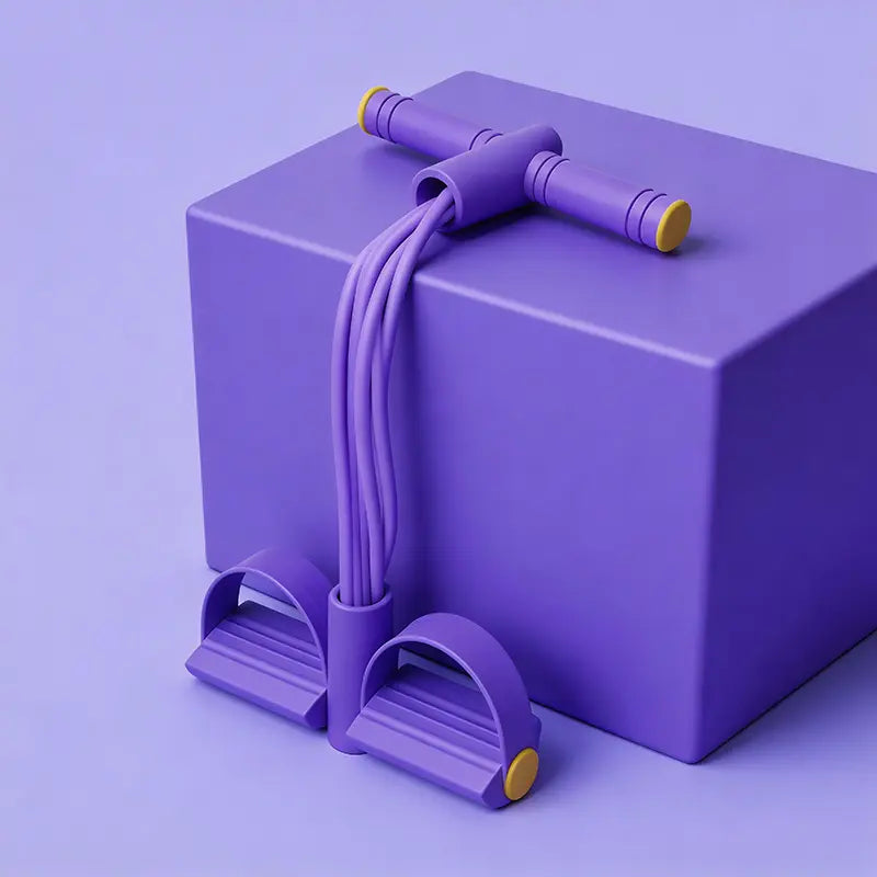 6-Tube Elastic Resistance Band Set for Home Fitness - Portable Exercise Bands for Core and Lower Body Workouts, Ideal for Home Gym Use, Sohochic
