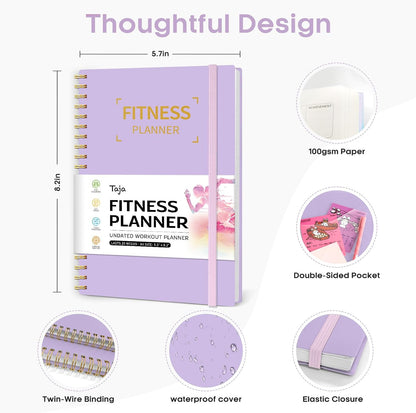 Fitness Workout Journal & Log Book for Women & Men, Fitness Planner