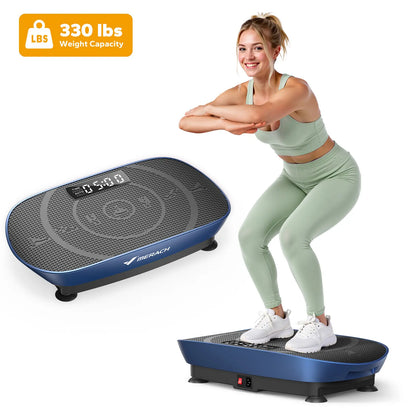 Merach Slim Vibration Plate - Compact Fitness Machine for Whole Body Workout and Lymphatic Drainage, Ideal for Home Gym Use