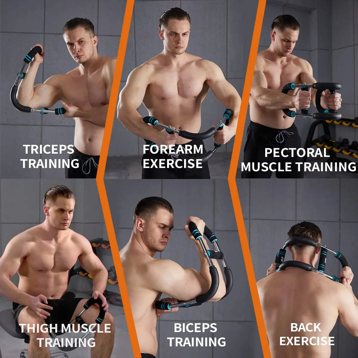 HOTWAVE Adjustable Arm and Chest Trainer for Men - Portable Spring Resistance Equipment for Upper Body Strength Training