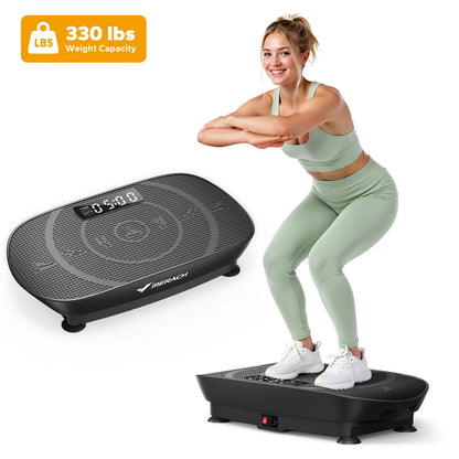 Merach Slim Vibration Plate - Compact Fitness Machine for Whole Body Workout and Lymphatic Drainage, Ideal for Home Gym Use