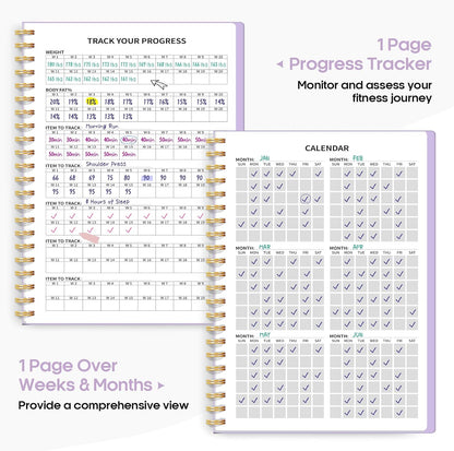 Fitness Workout Journal & Log Book for Women & Men, Fitness Planner