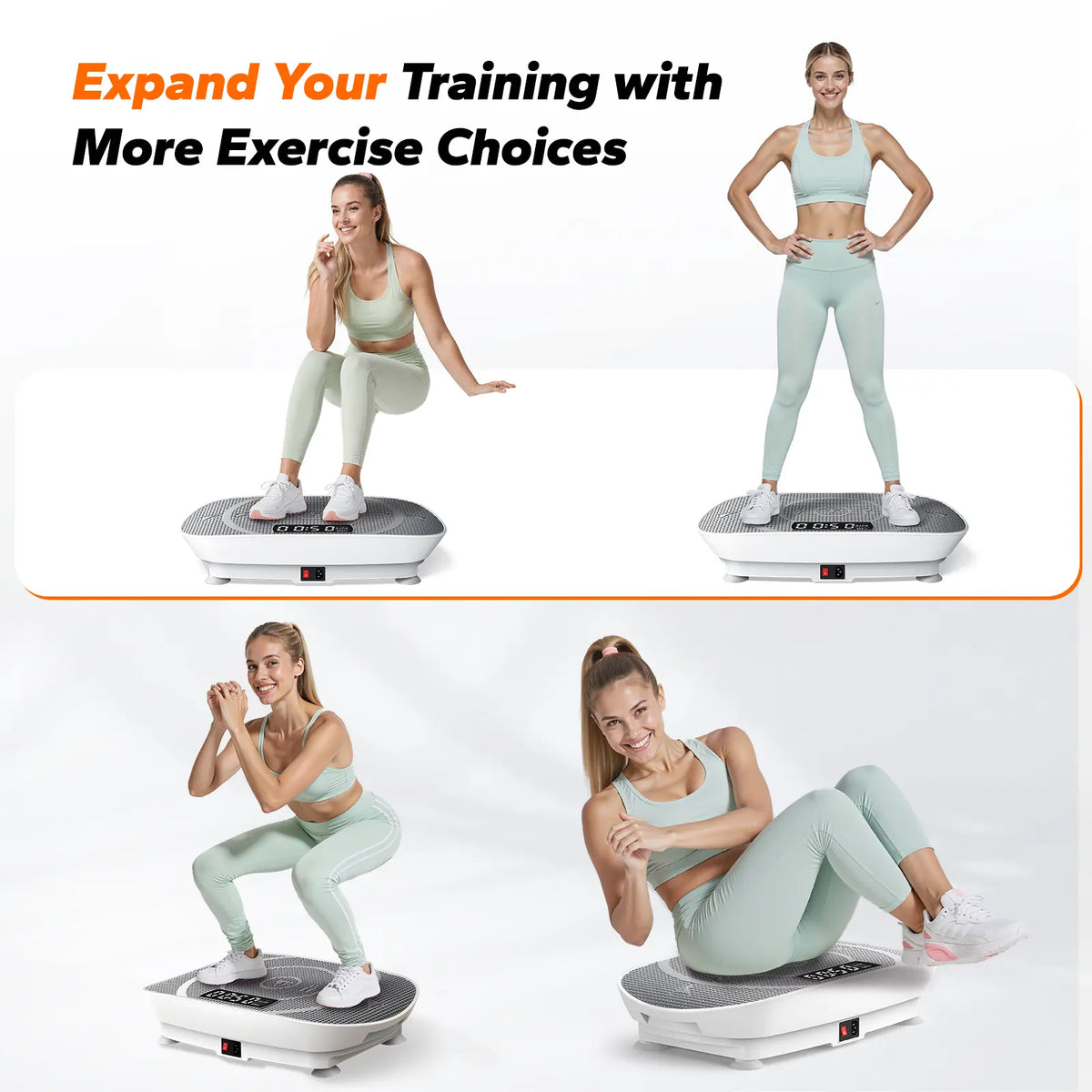 Merach Slim Vibration Plate - Compact Fitness Machine for Whole Body Workout and Lymphatic Drainage, Ideal for Home Gym Use