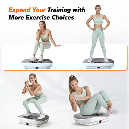 Merach Slim Vibration Plate - Compact Fitness Machine for Whole Body Workout and Lymphatic Drainage, Ideal for Home Gym Use
