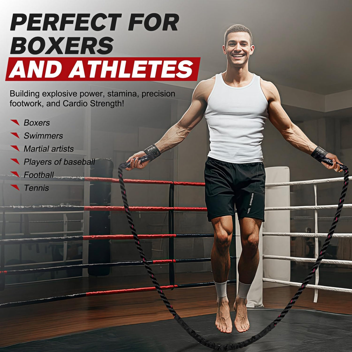 Jump Rope, Weighted Jump Rope for Men Women, 2.8Lb 3.8Lb 5Lb Heavy Skipping Rope for Exercise, Adult Jumpropes for Home Workout, Improve Strength and Building Muscle,Total Body Workout Equipment