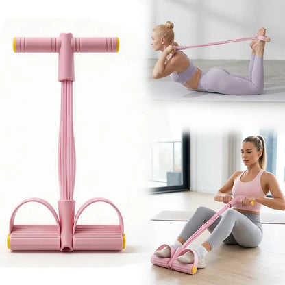 6-Tube Elastic Resistance Band Set for Home Fitness - Portable Exercise Bands for Core and Lower Body Workouts, Ideal for Home Gym Use, Sohochic