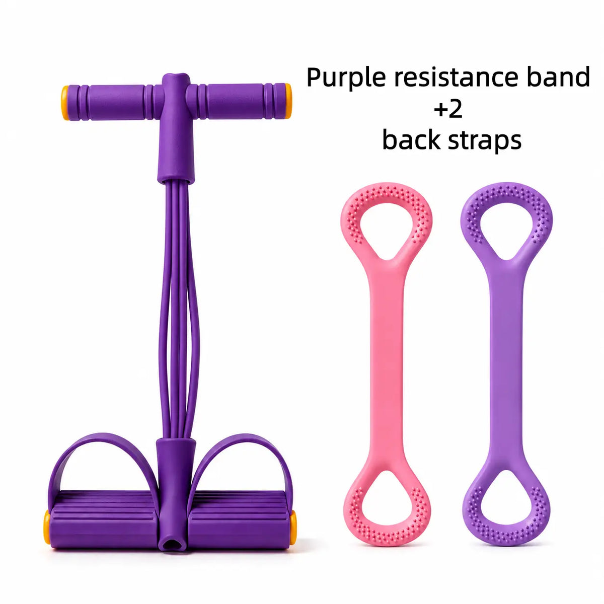 6-Tube Elastic Resistance Band Set for Home Fitness - Portable Exercise Bands for Core and Lower Body Workouts, Ideal for Home Gym Use, Sohochic