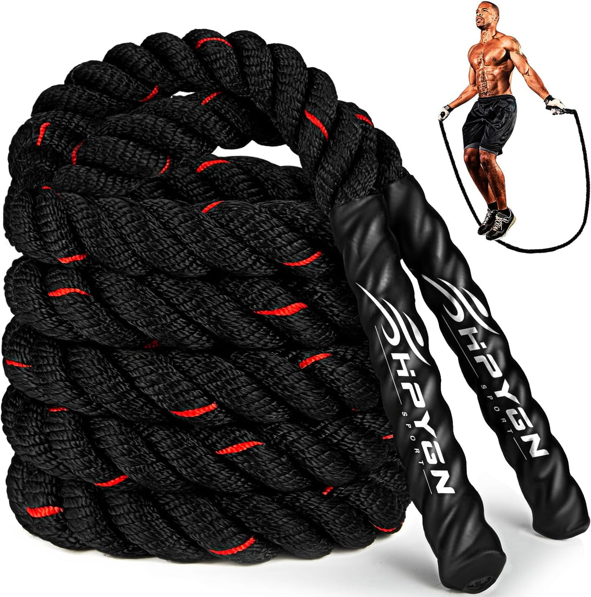 Jump Rope, Weighted Jump Rope for Men Women, 2.8Lb 3.8Lb 5Lb Heavy Skipping Rope for Exercise, Adult Jumpropes for Home Workout, Improve Strength and Building Muscle,Total Body Workout Equipment
