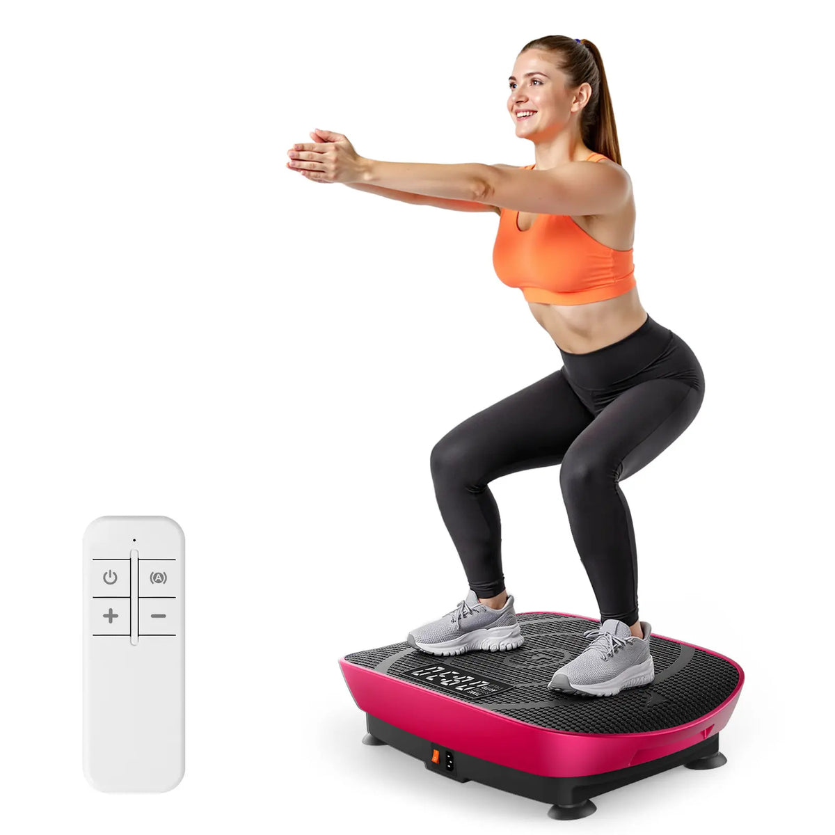 Merach Slim Vibration Plate - Compact Fitness Machine for Whole Body Workout and Lymphatic Drainage, Ideal for Home Gym Use