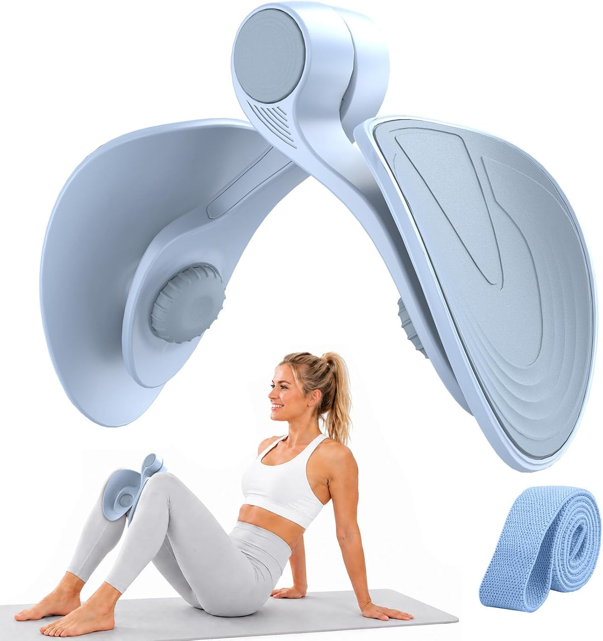 Pelvic Floor Exercise Devices 35Lb Resistance Kegel Thigh Trainer with Band