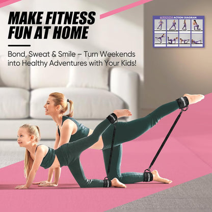 Ankle Resistance Bands with Cuffs, Ankle Weights Bands for Working Out, Women Leg and Glutes Workout Equipment, Exercise Bands for Kickbacks, Butt and Booty Trainer, Home Gym Fitness Equipment