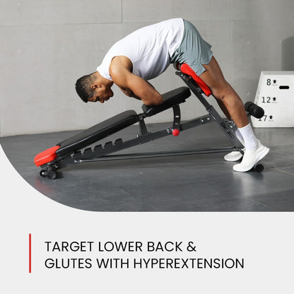 Finer Form Multi-Functional Adjustable FID Weight Bench and Roman Chair Combination