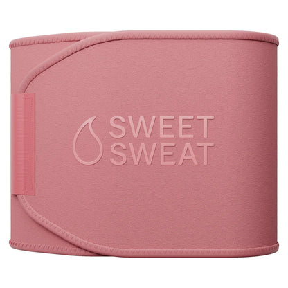 Sweet Sweat Ab Trainer - Adjustable Waist Trainer Belt for High-Intensity Workouts, Available in 5 Sizes - Black/Pink