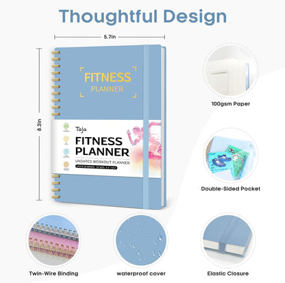 Fitness Workout Journal & Log Book for Women & Men, Fitness Planner
